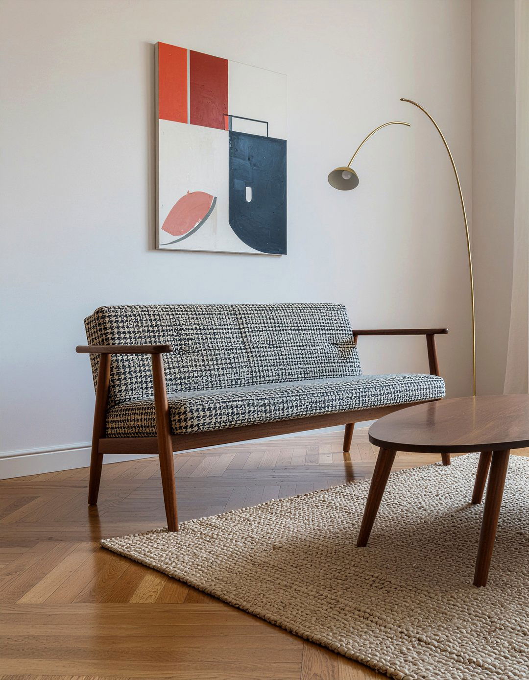 Armless Mid Century Modern Sofa - 30 living room mid-century sofa ideas