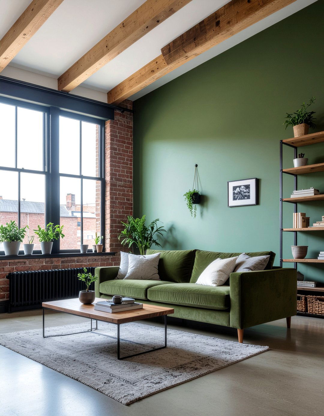 Army Green Living Room - 30 green living room ideas