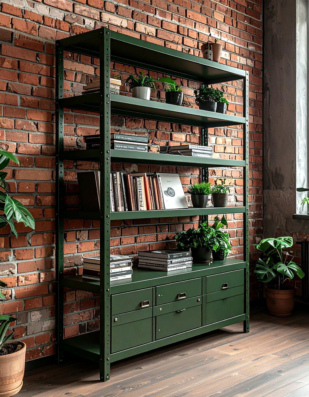 30 Industrial Green Living Room Ideas for a Natural Urban Vibe