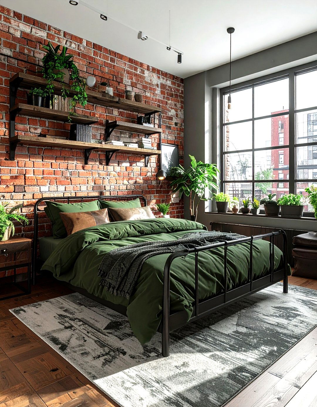 Army green bedding - 30 green bedroom decor ideas