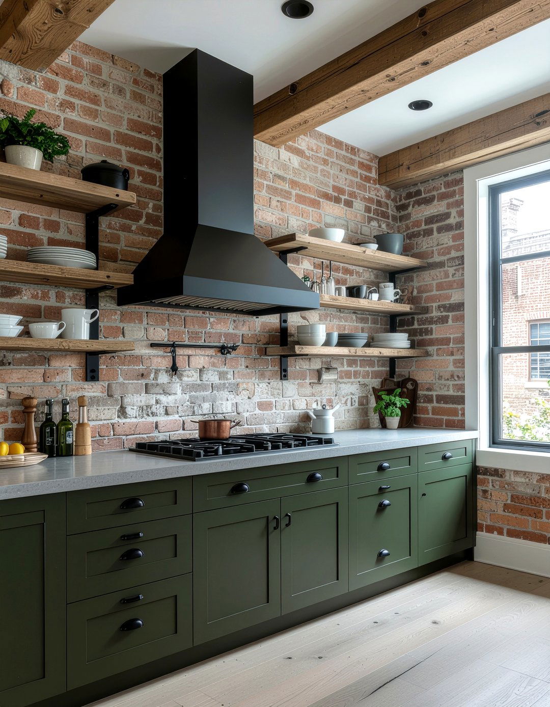 Army green kitchen cabinets - 30 green kitchen cabinet ideas