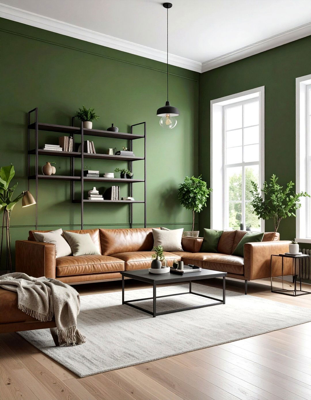 Army green living room - 30 farmhouse green living room ideas
