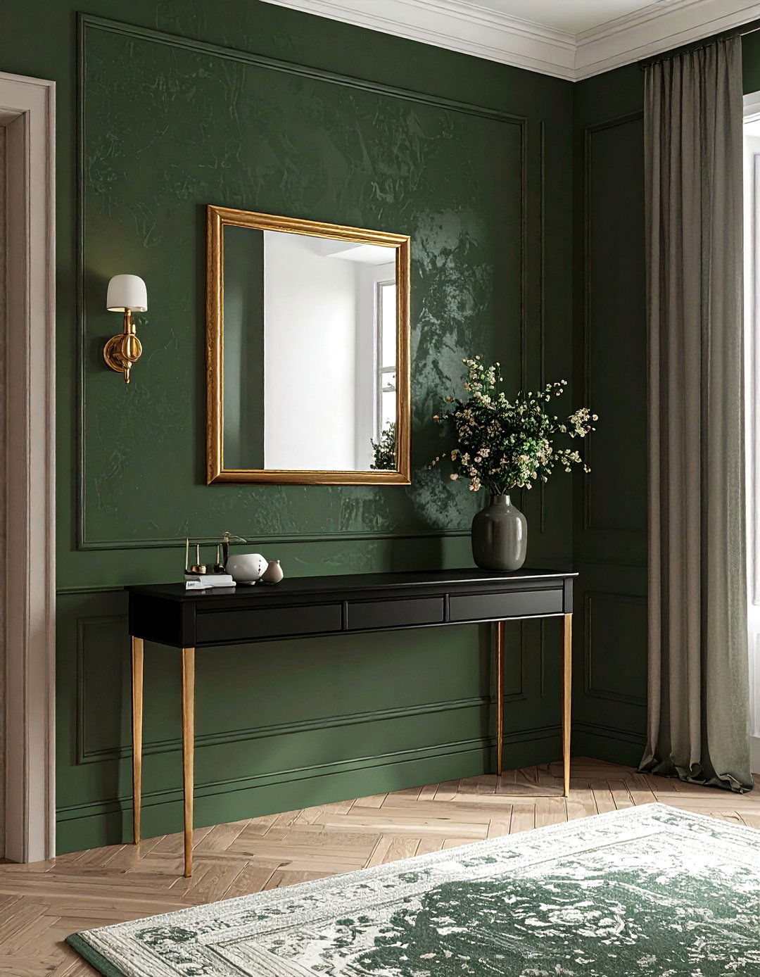 Army green wallpaper - 30 green decor ideas