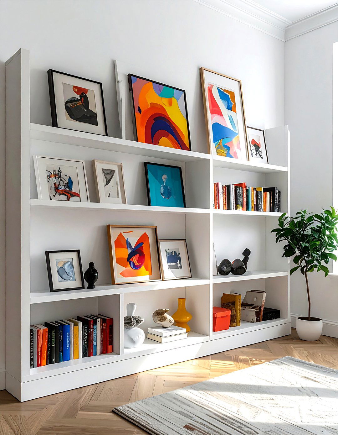 Art Bookshelf - 30 bookshelf decor ideas