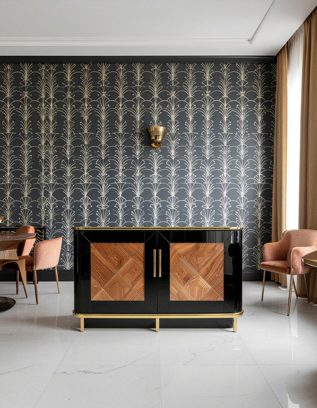 Art Deco Bar Cabinet - 30 dining room liquor cabinet ideas