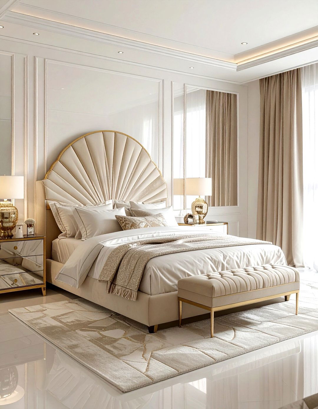 Art Deco Beige White Bedroom - 30 beige and white bedroom ideas