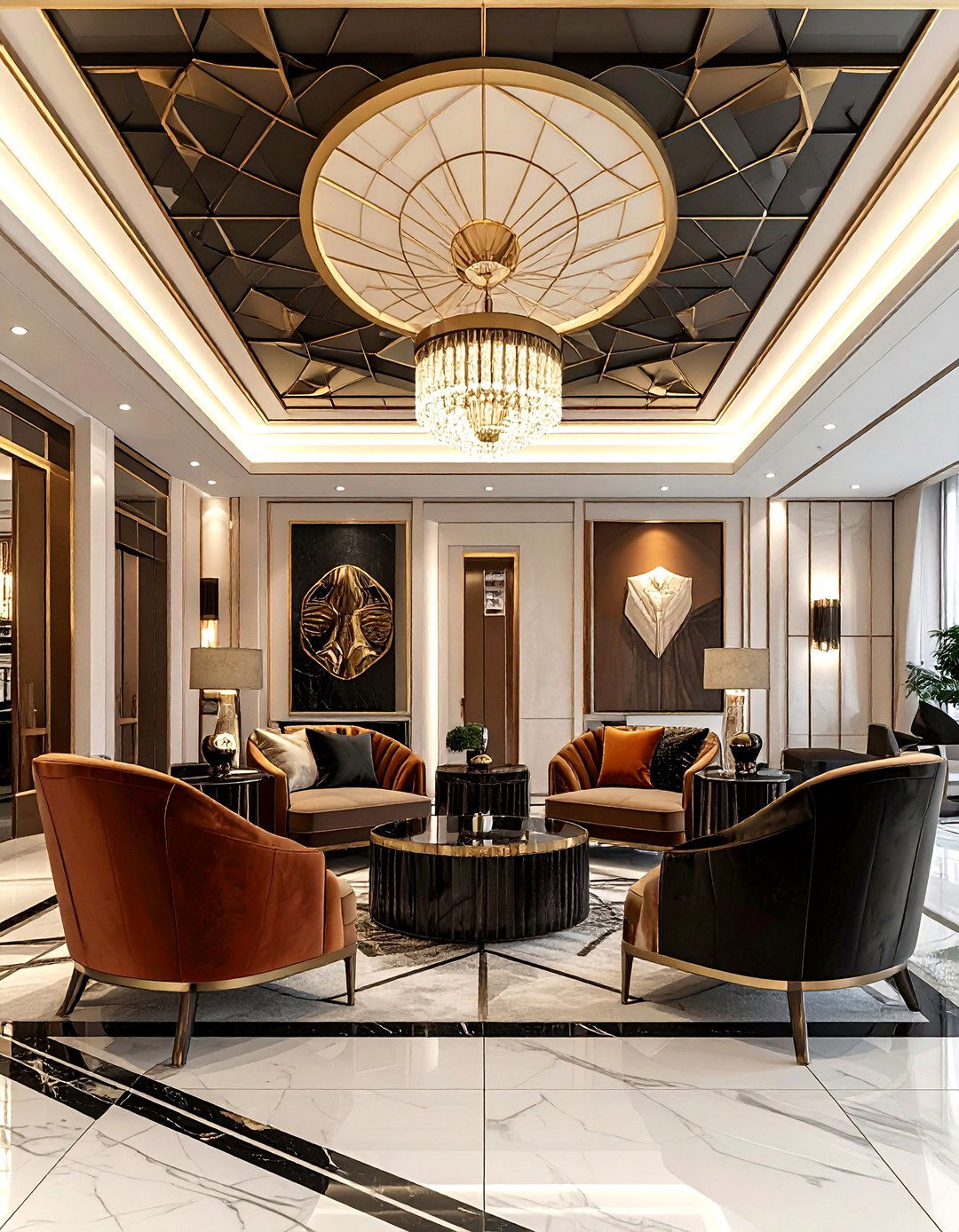 Art Deco Ceiling Tile - 30 living room ceiling tile ideas