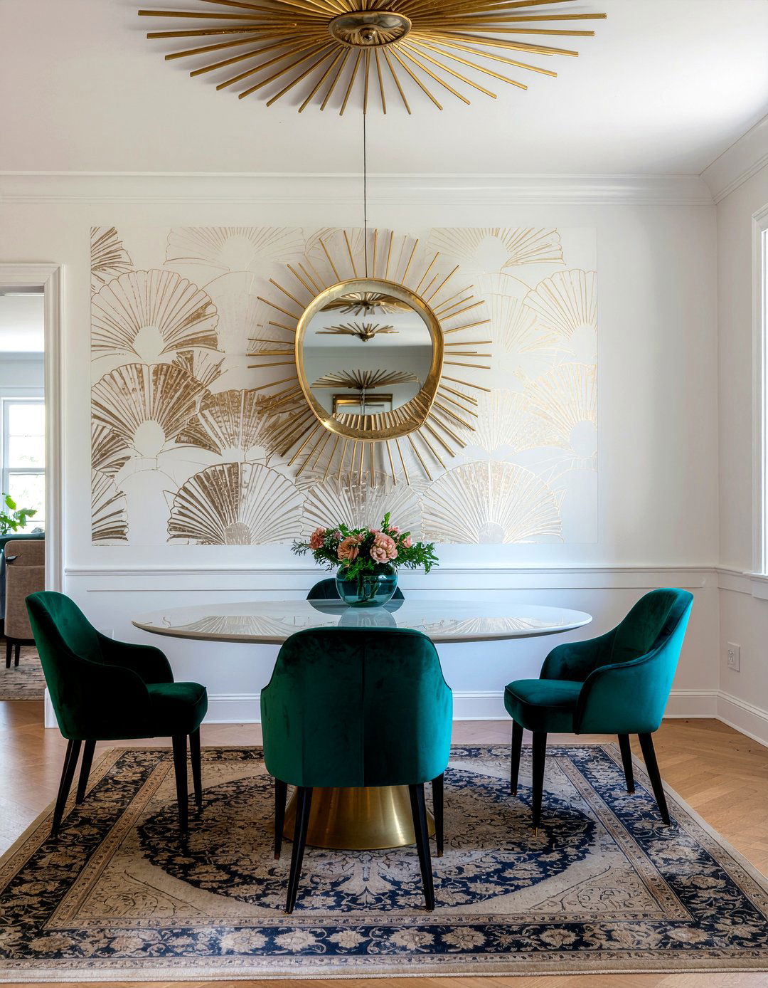 Art Deco Ceiling Wallpaper Dining Room - 30 dining room wallpapered ceiling ideas