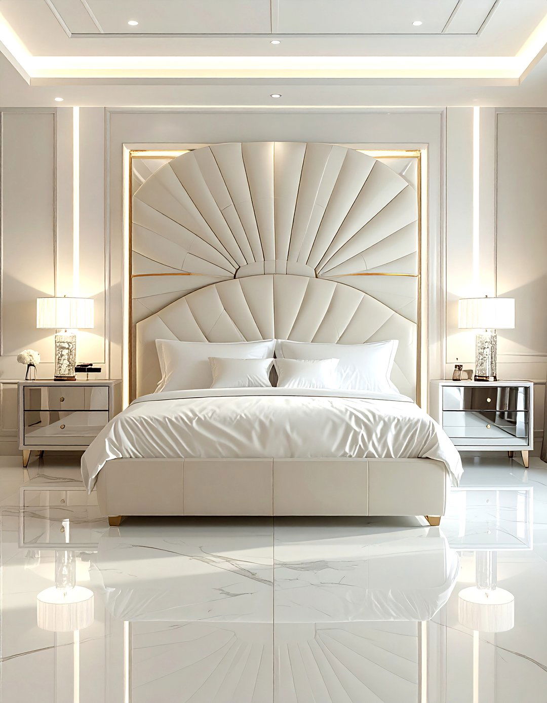 Art Deco Cream And White Bedroom - 30 cream and white bedroom ideas