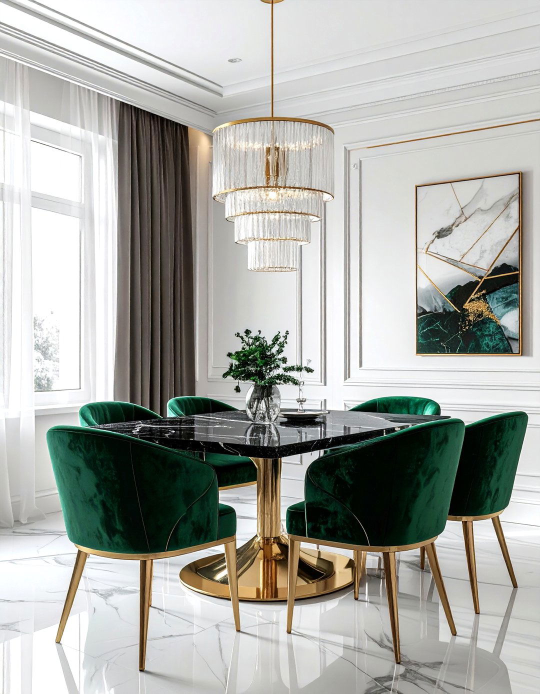 Art Deco Dining Area - 30 apartment dining room ideas