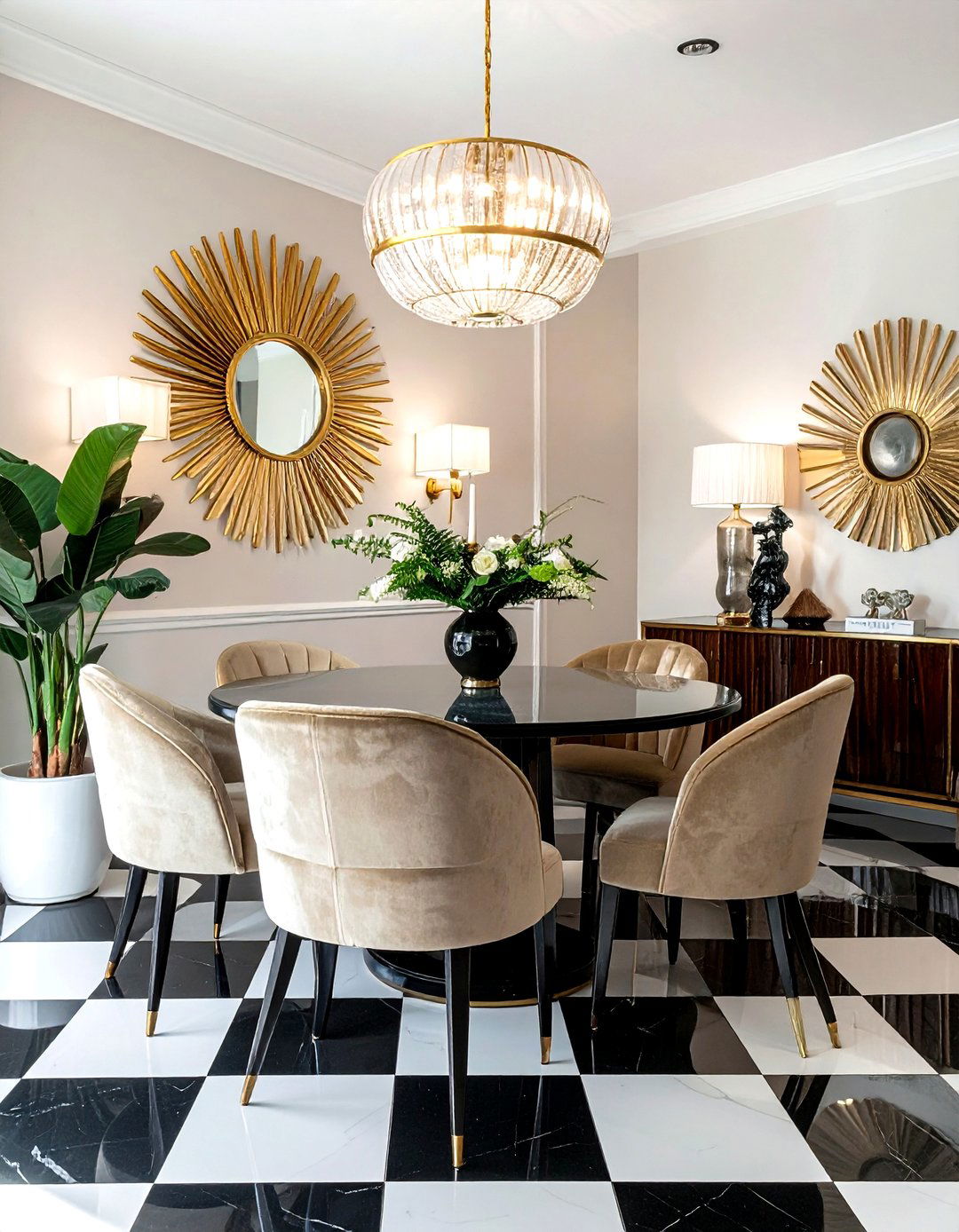 Art Deco Dining Room - 30 glam dining room ideas