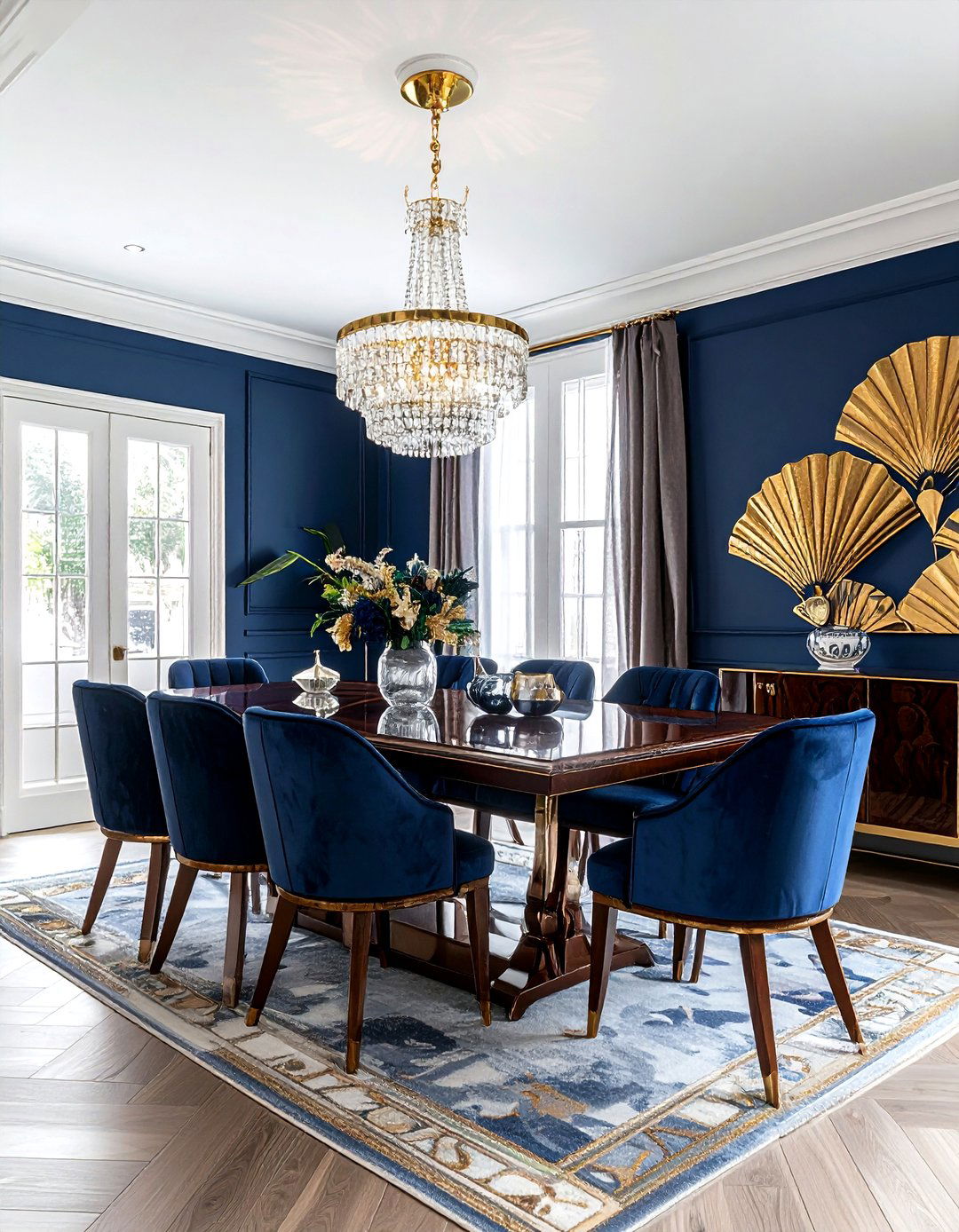 Art Deco Dining Room - 30 peel and stick wallpaper ideas