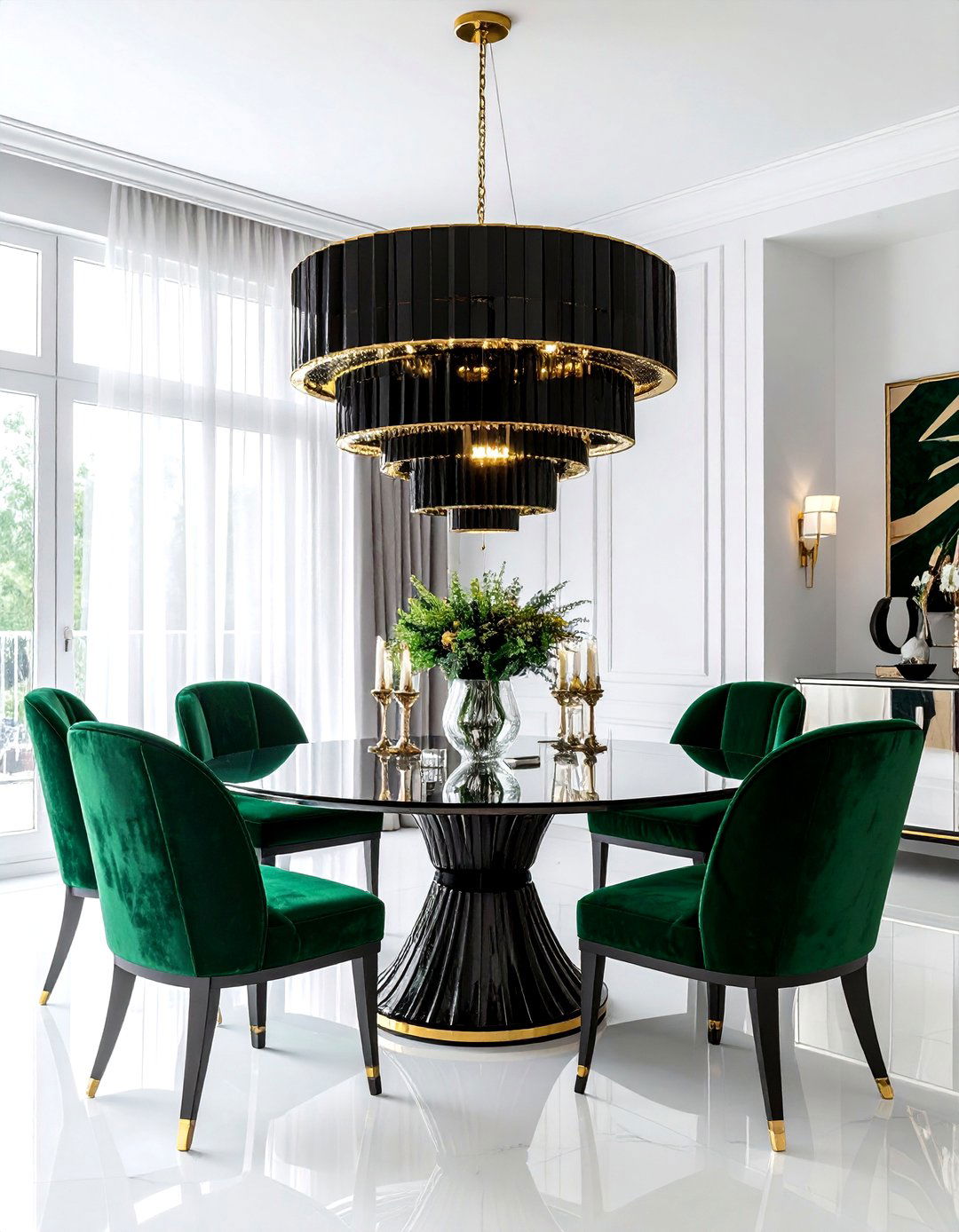Art Deco Dining Room - 30 sputnik chandelier dining room ideas