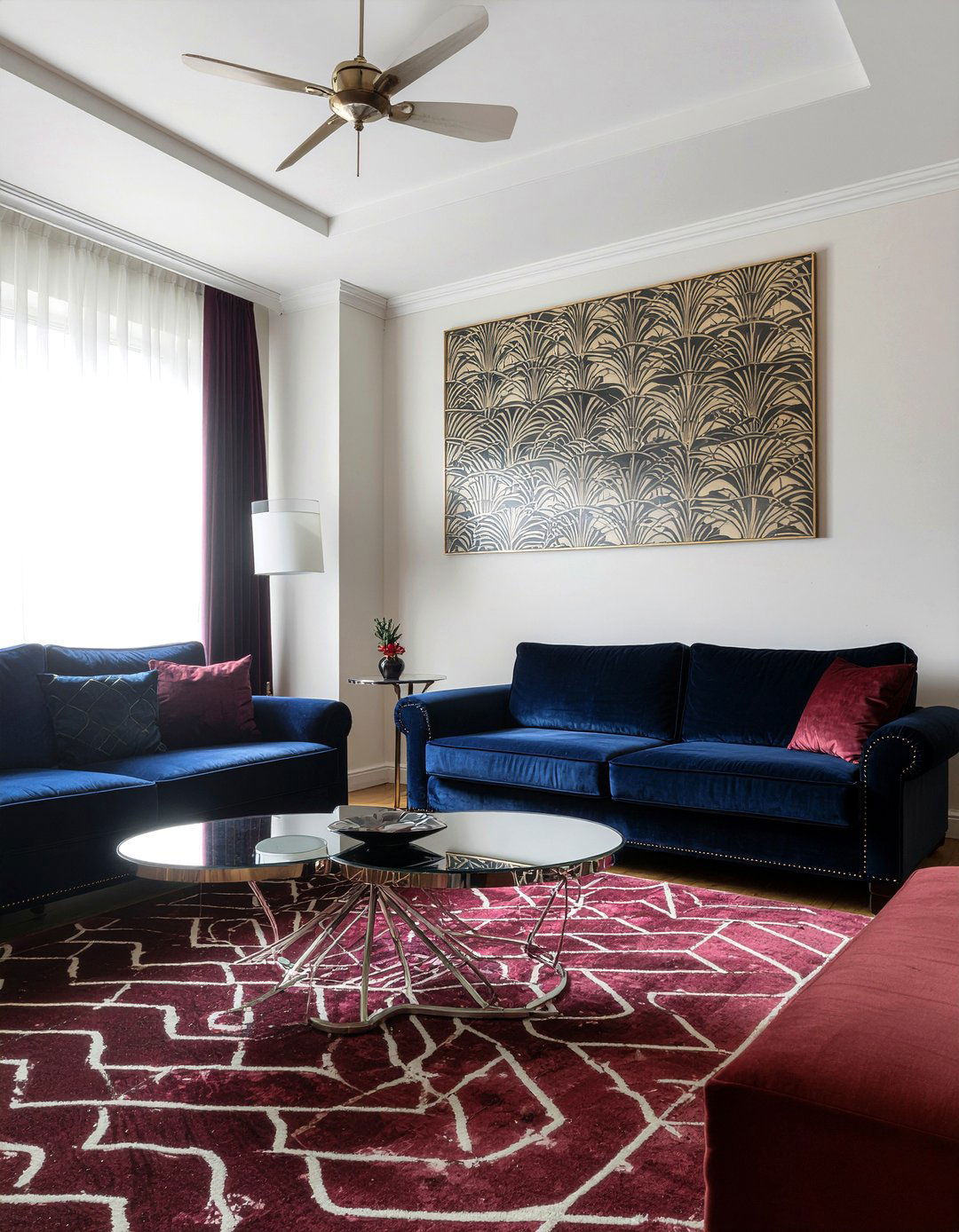 Art Deco Fan Wallpaper - 30 living room vintage wallpapers