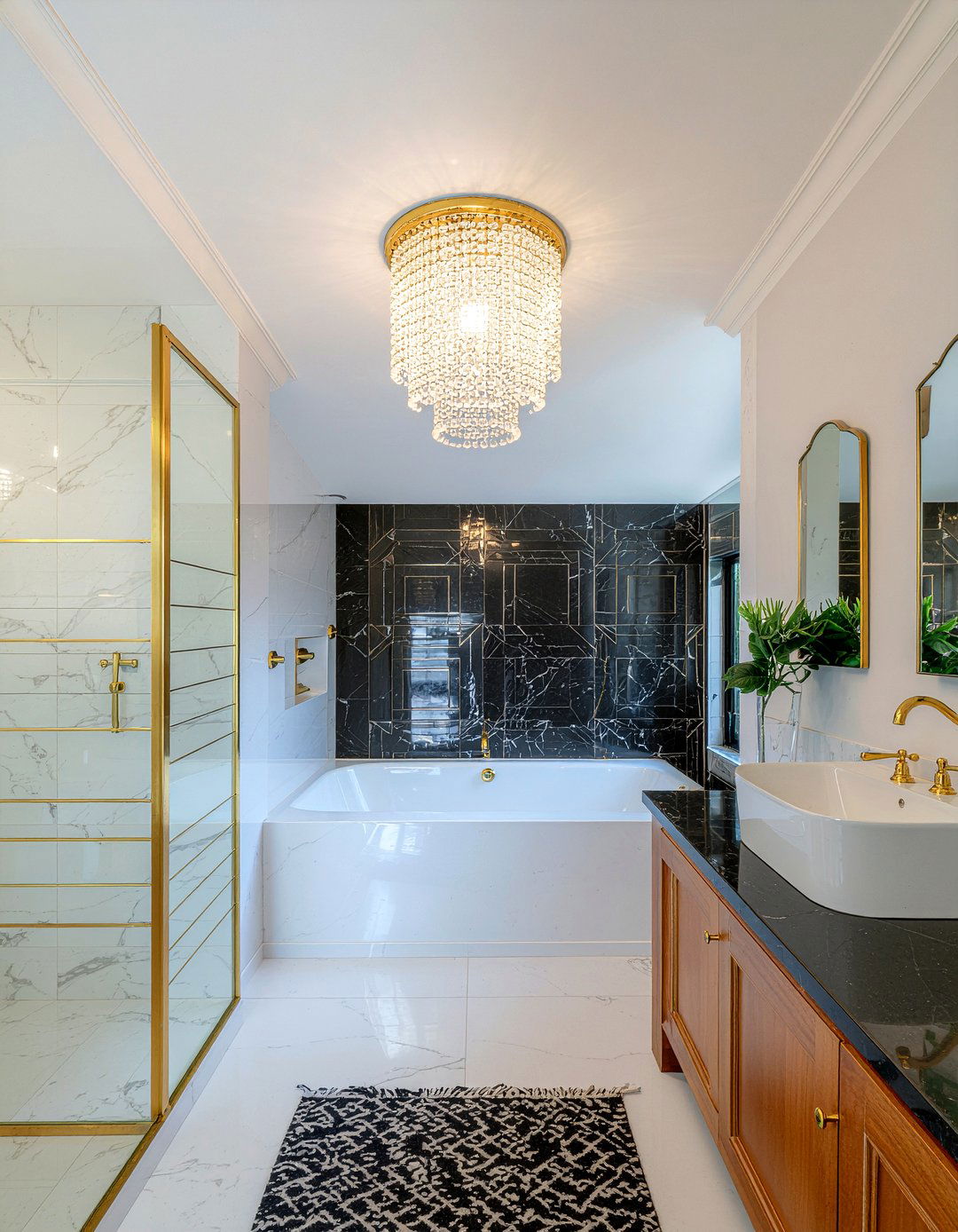 Art Deco Fixture - 30 bathroom ceiling light ideas