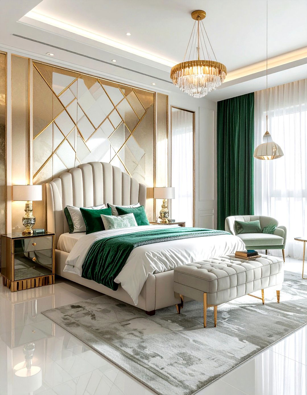 Art Deco Glamour Bedroom - 30 maximalist bedroom ideas