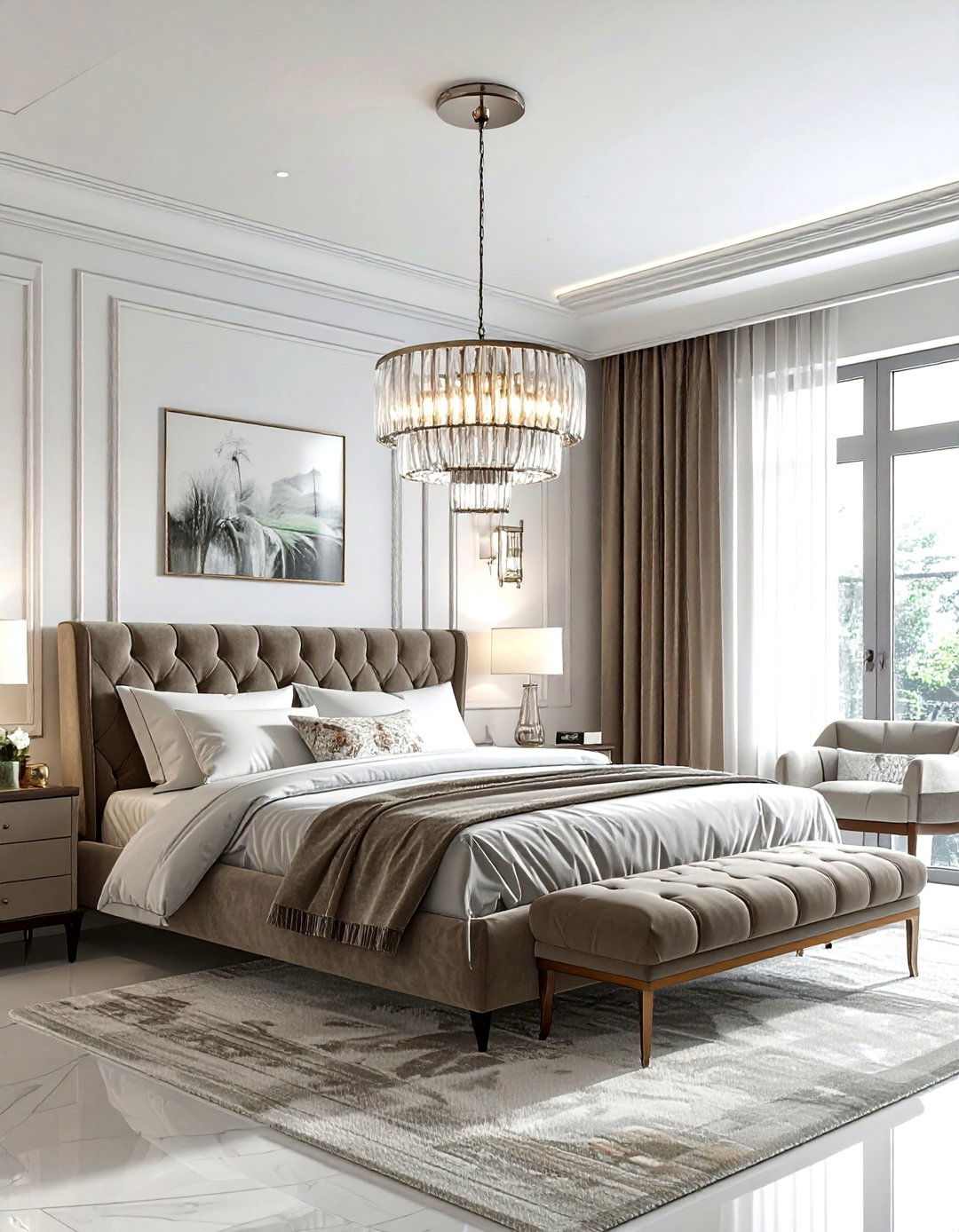 Art Deco Glass - 30 bedroom pendant lighting ideas