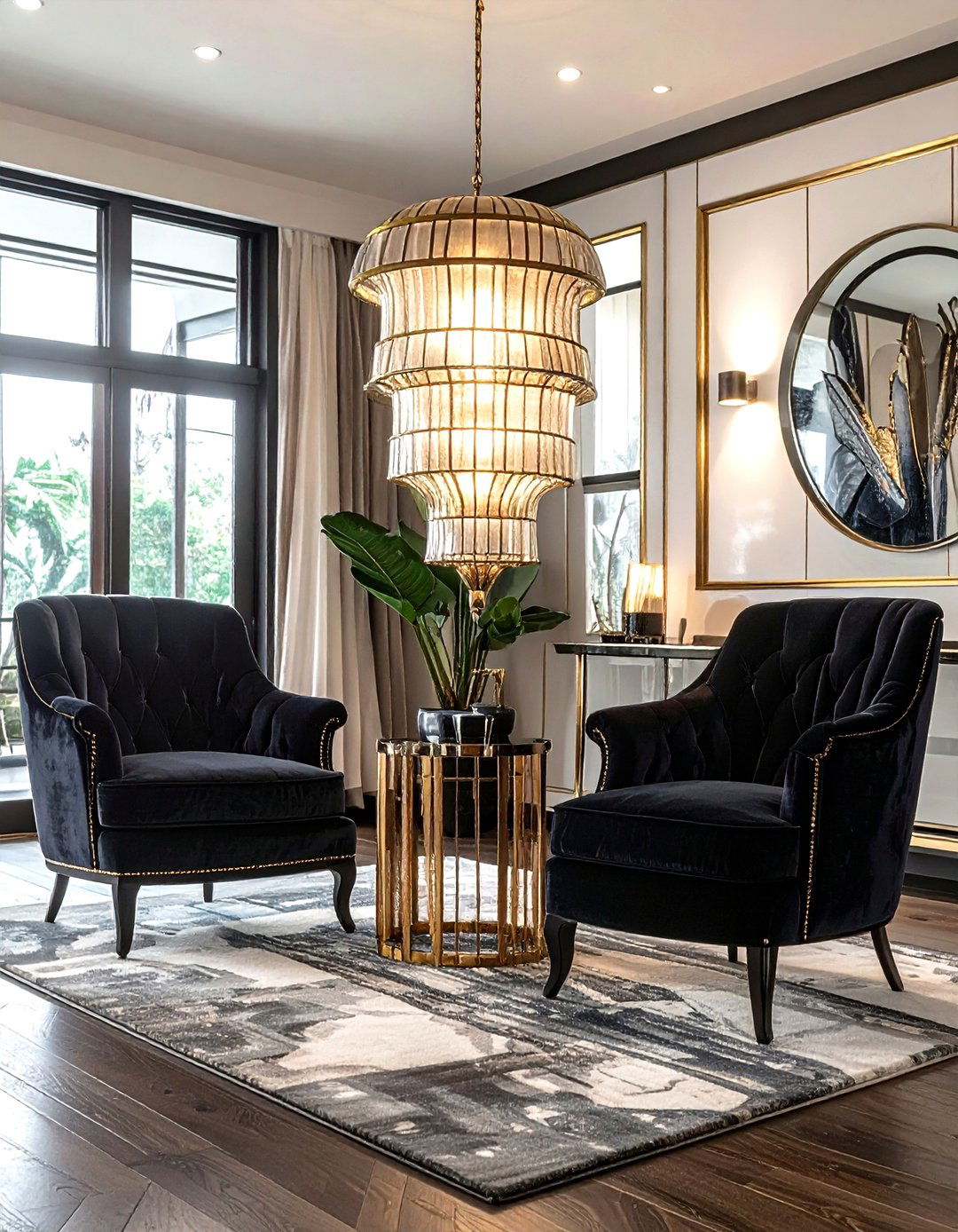 Art Deco Glass Light - 30 dining room pendant lighting ideas