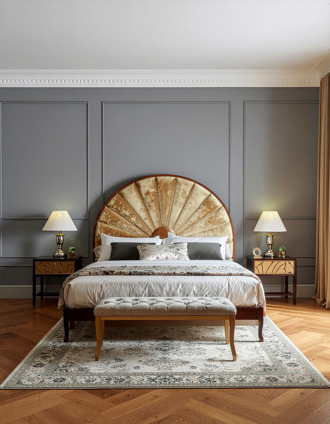 Art Deco Headboard - 30 bedroom upholstered headboards