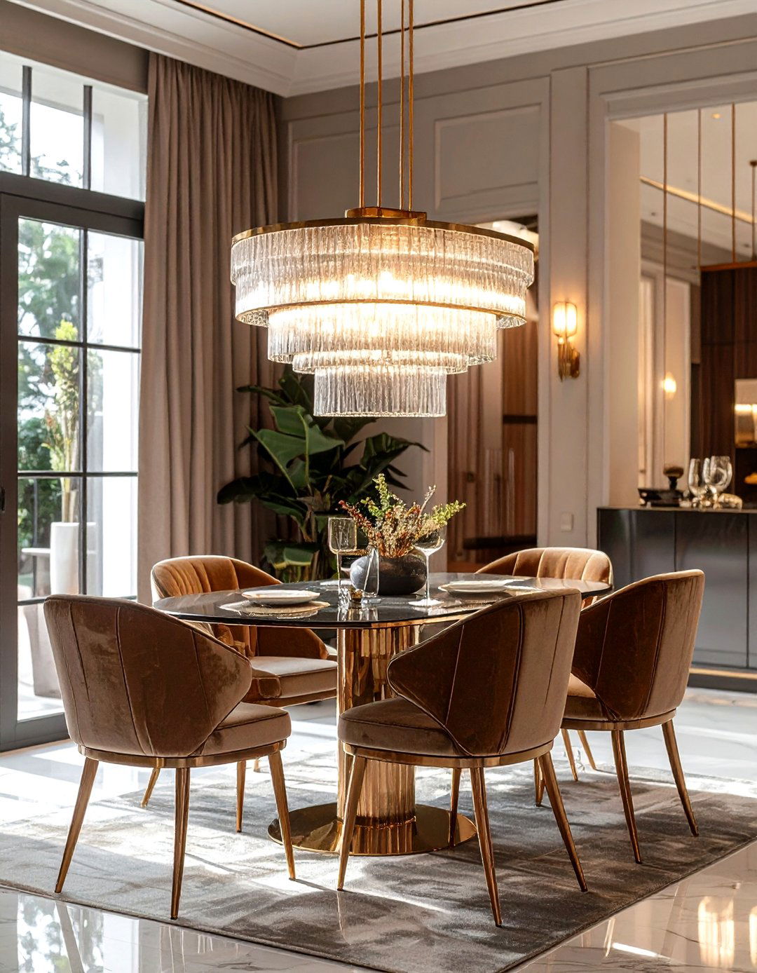 Art Deco Light - 30 semi-flush dining room light ideas
