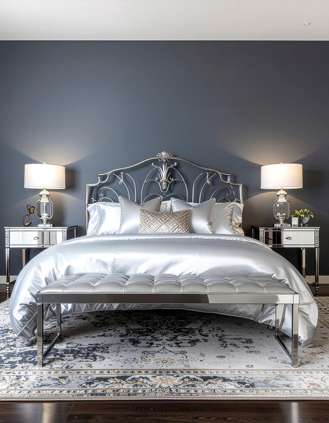 Art Deco Metal Headboard - 30 bedroom metal headboards