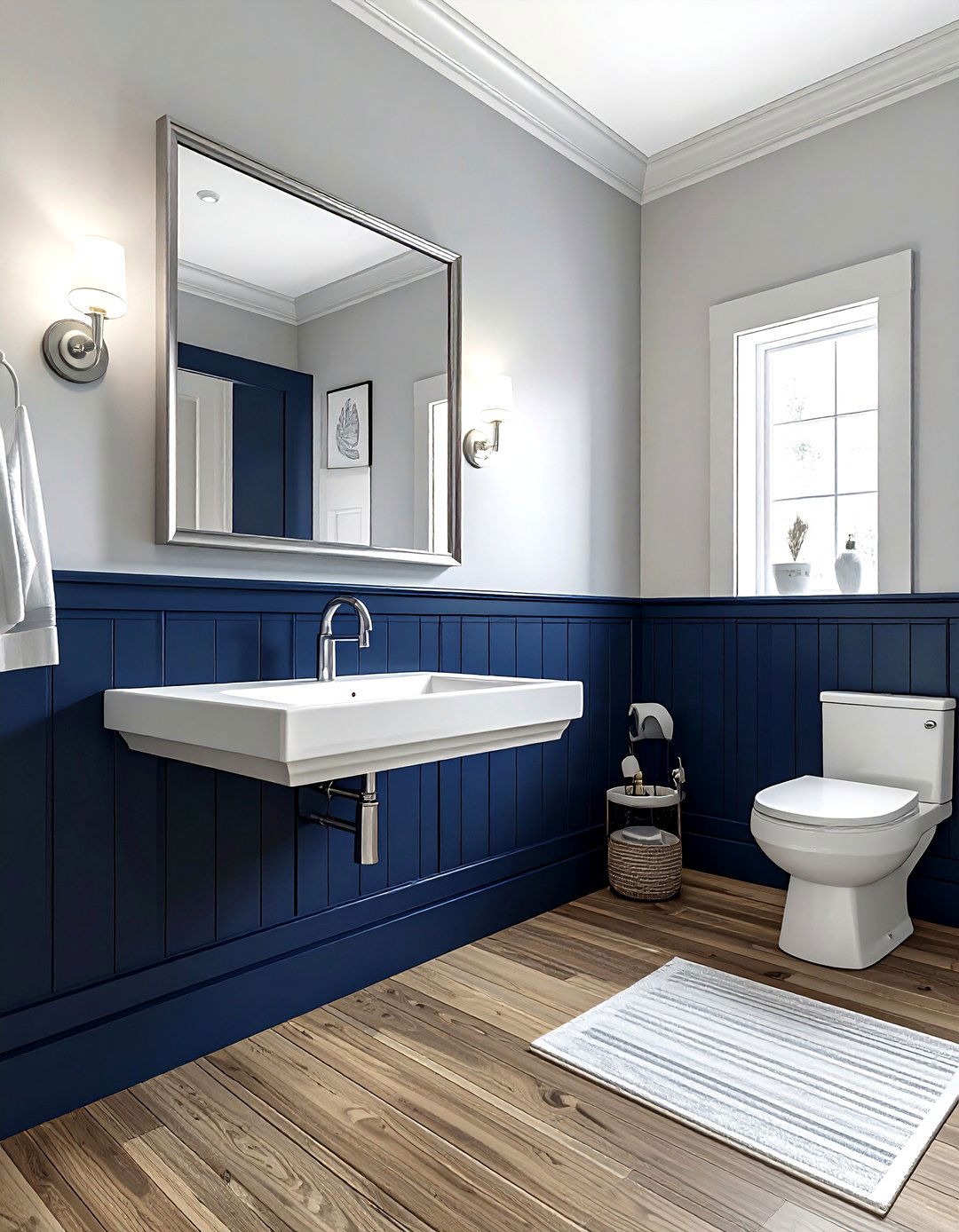 Art Deco Navy Bathroom - 30 navy bathroom decor ideas