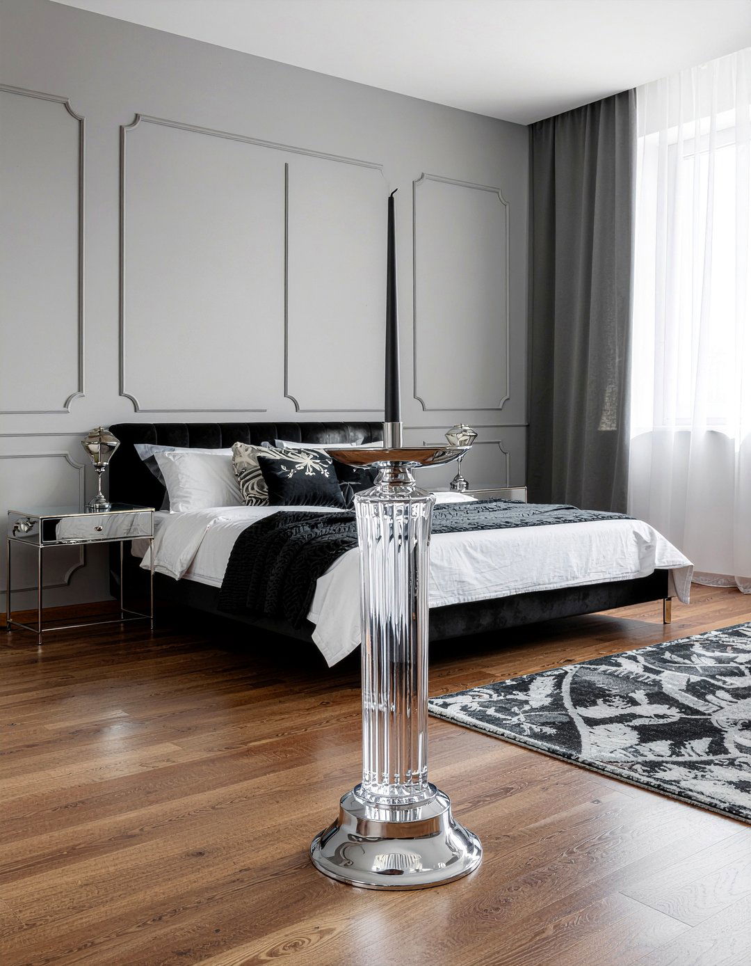 Art Deco Pillar - 30 bedroom candle holders