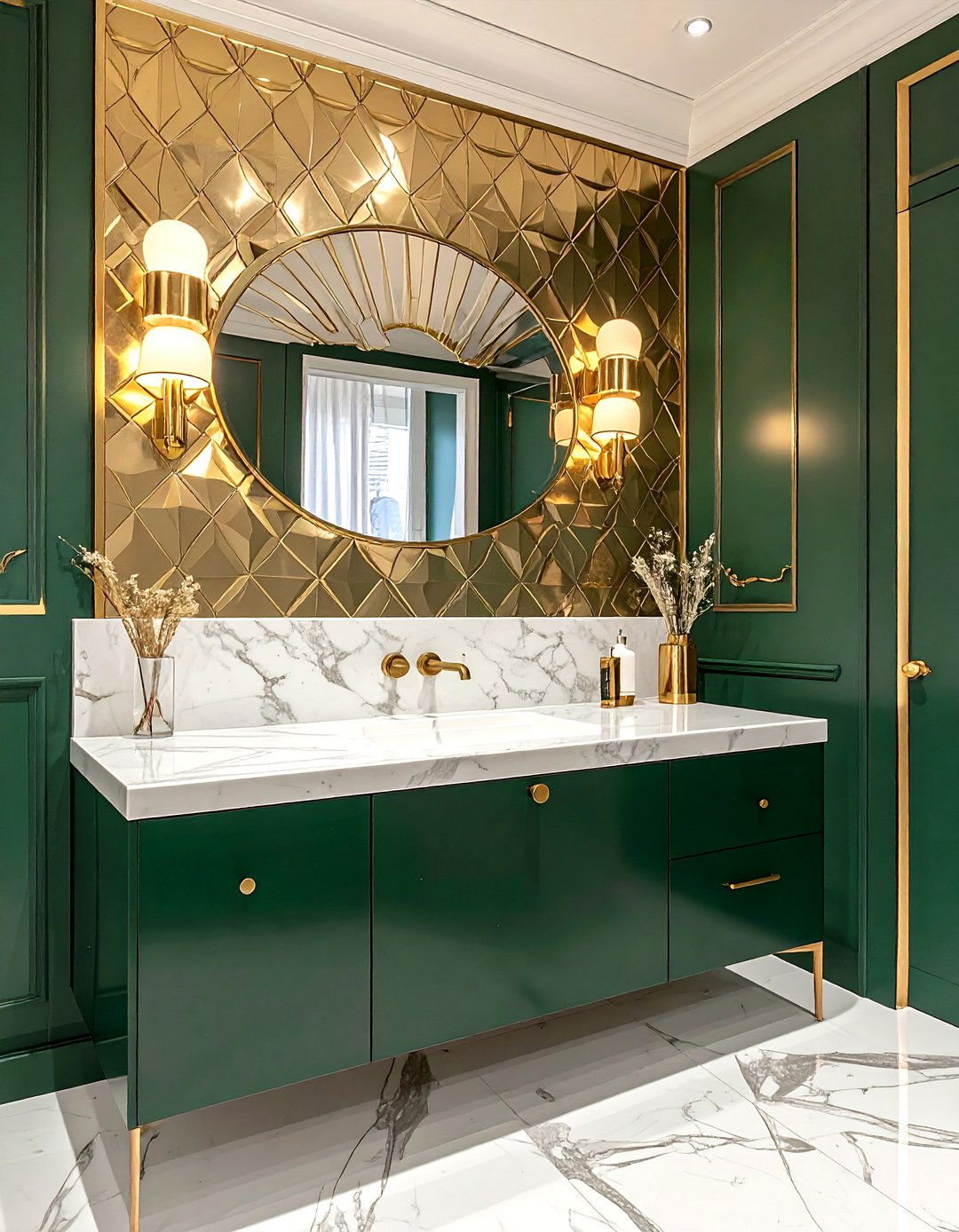 Art Deco Powder Room - 30 uncomplicated decor ideas