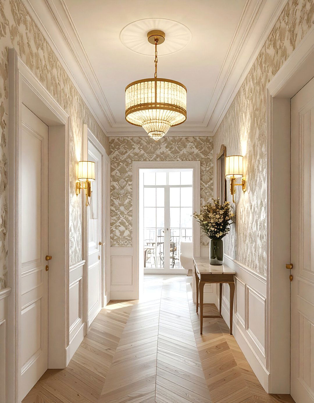 Art Deco Semi Flush Mount - 30 hallway lighting ideas