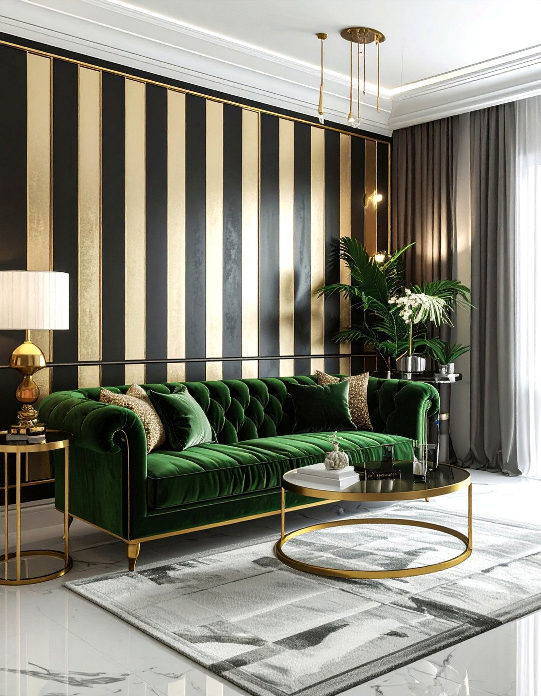 Art Deco Striped Wallpaper - 30 striped wallpaper ideas