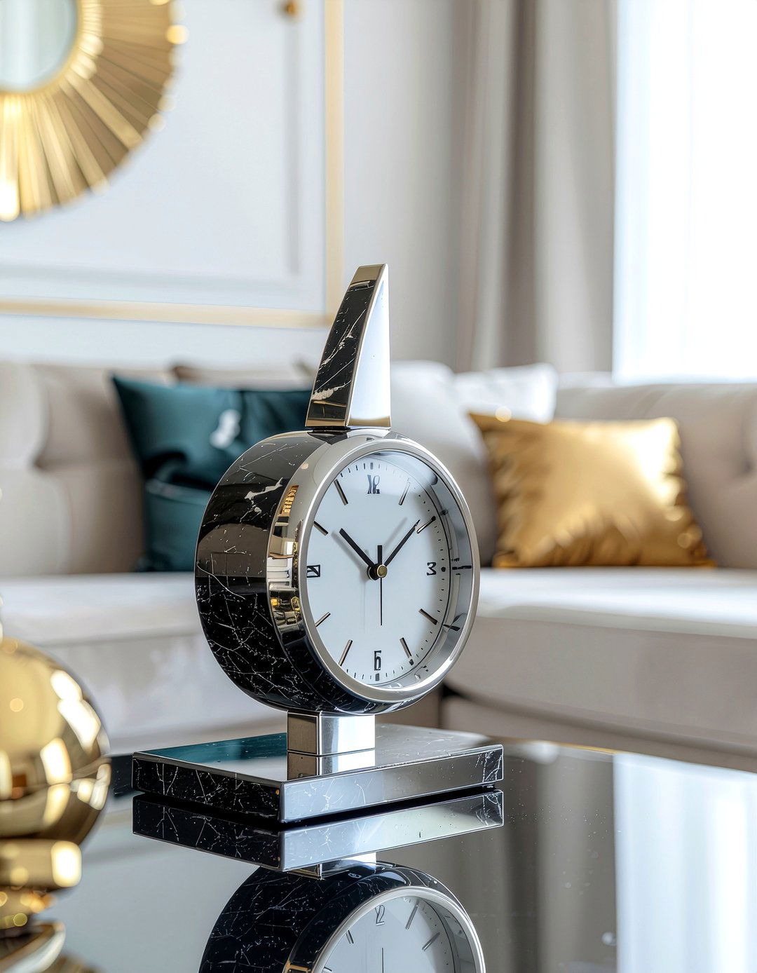 Art Deco Table Clock - 30 living room vintage clocks