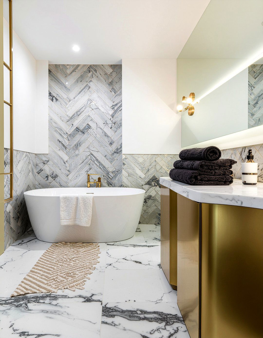 Art Deco Transitional Bathroom - 30 bathroom style mixing ideas
