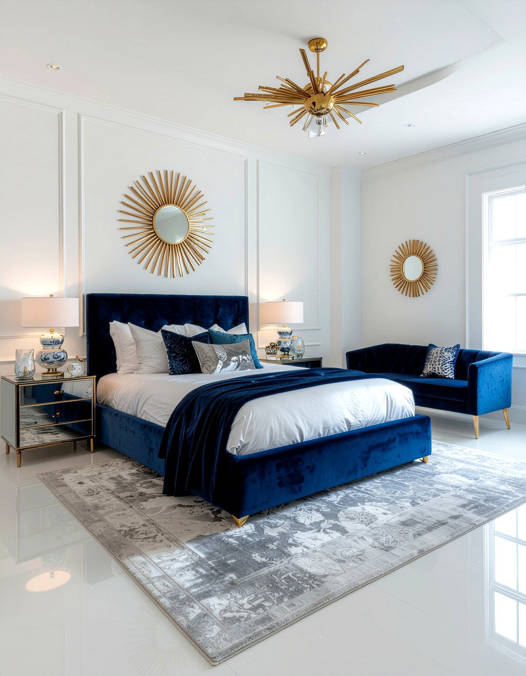 Art Deco White Bedroom - 30 bedroom white walls