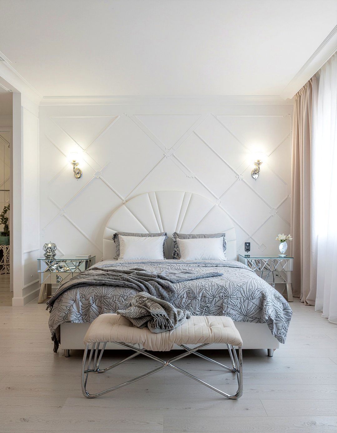 Art Deco White Bedroom - 30 all white bedroom ideas