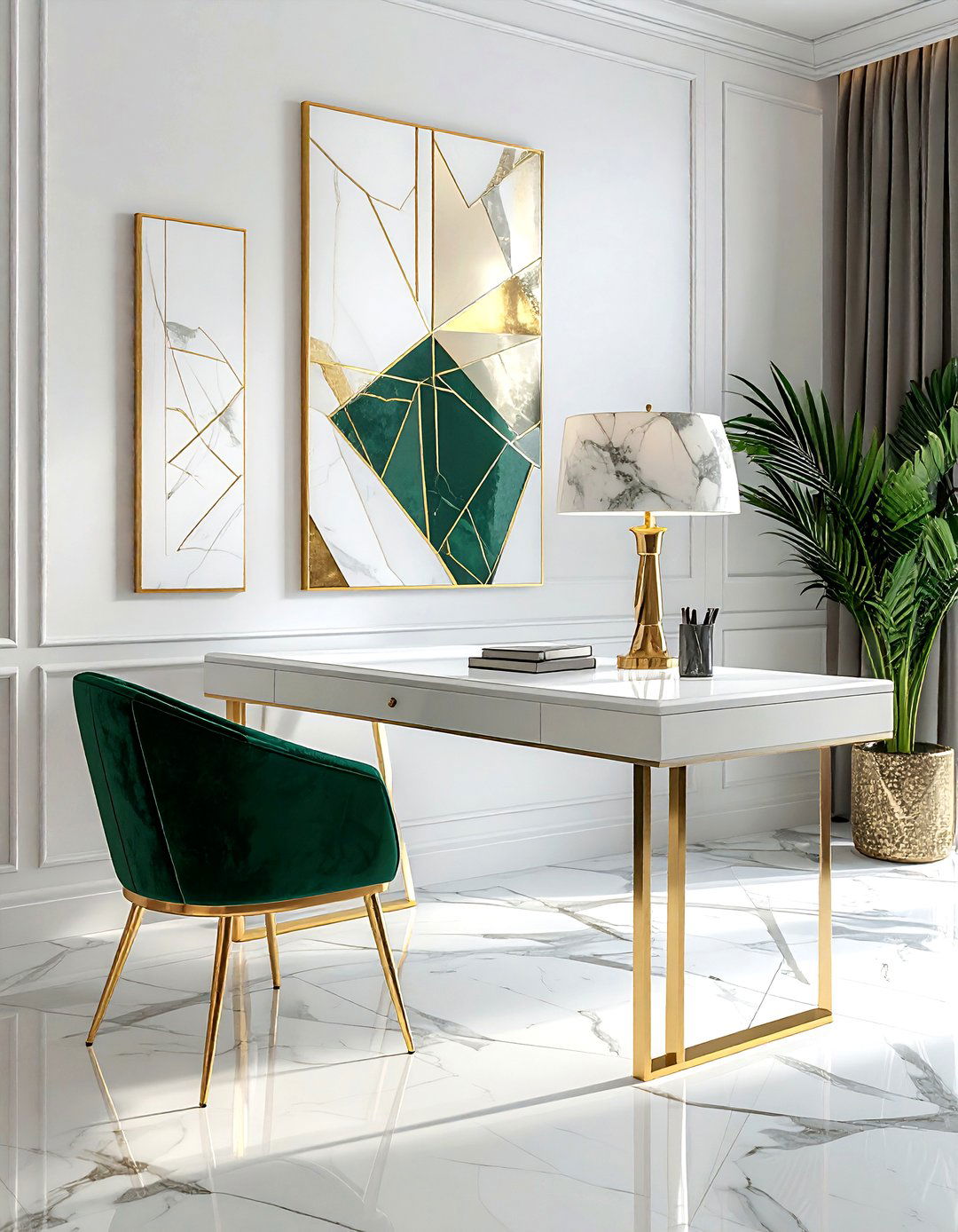 Art Deco Workspace - 30 productive office ideas