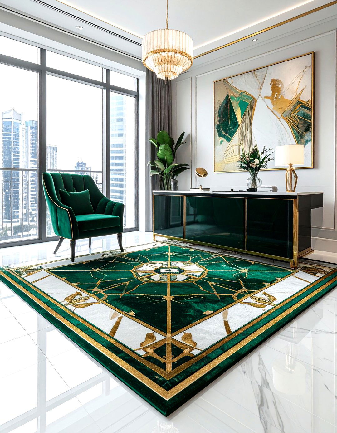 Art Deco area rug - 30 vintage rug ideas