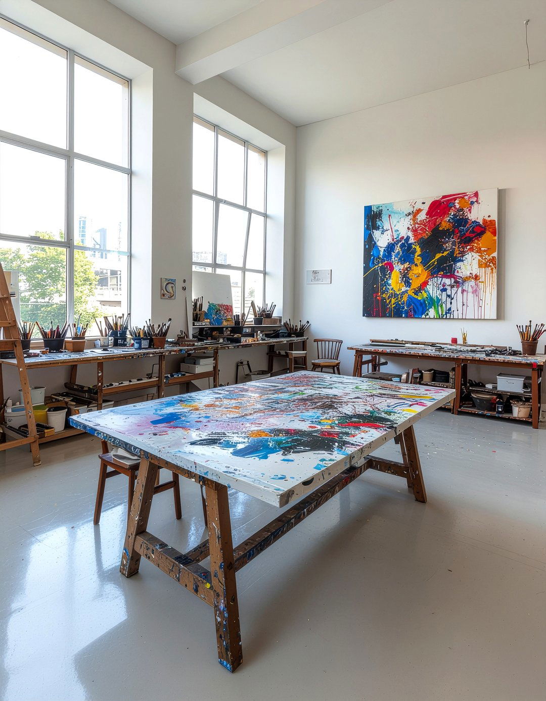 Art Studio - 30 repurposed dining room ideas