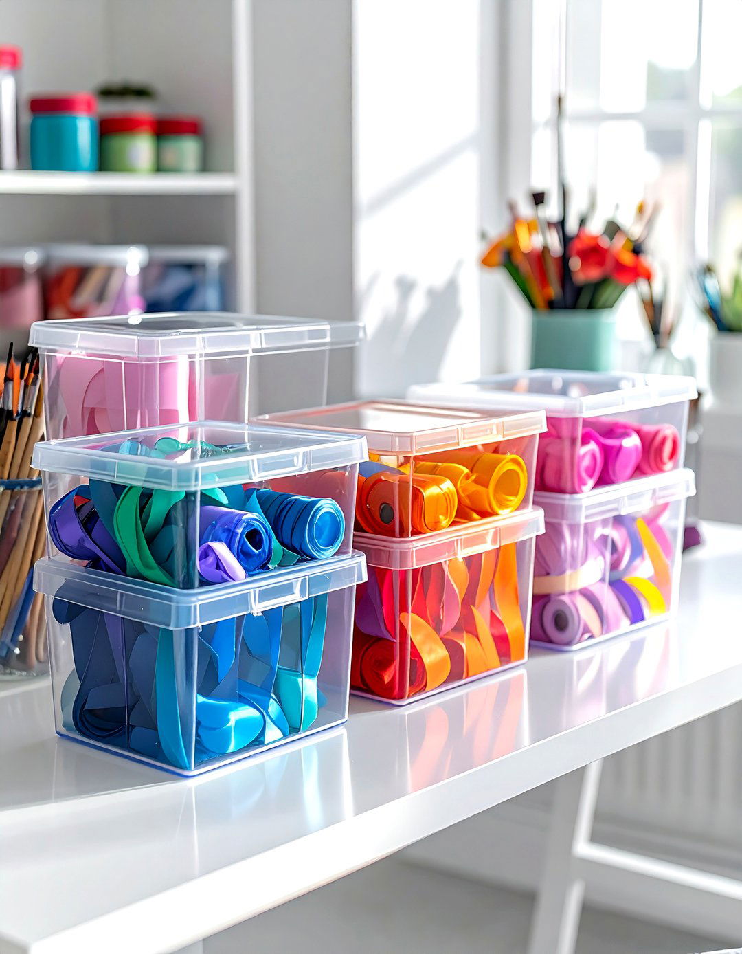 Art Studio Craft Bins - 30 storage box ideas