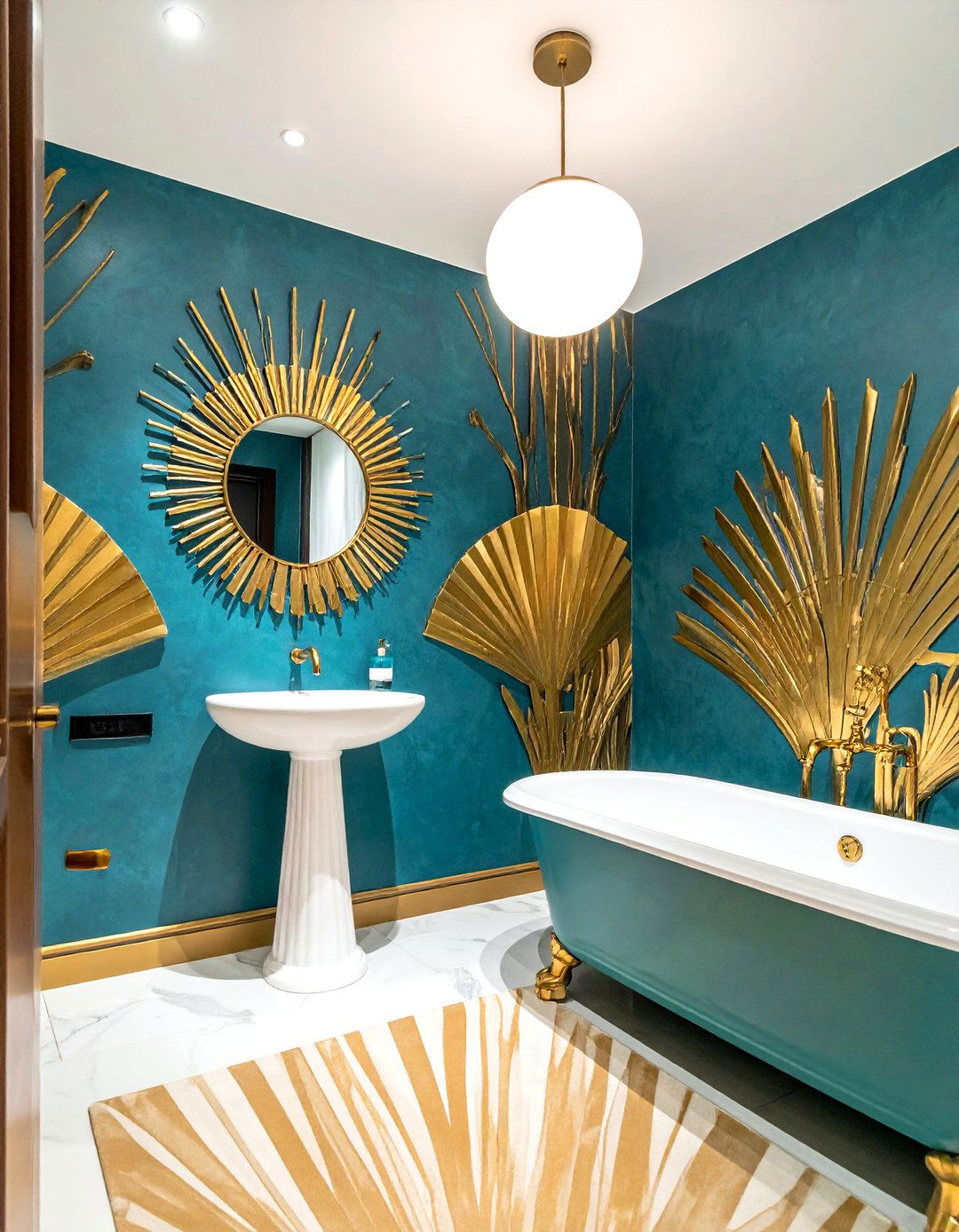 Art deco bathroom wallpaper - 30 bathroom wallpaper ideas