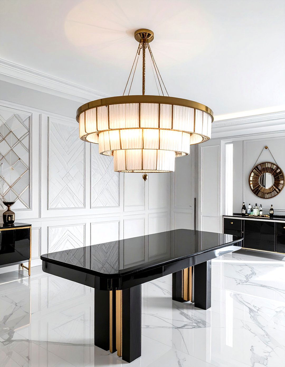 Art deco chandelier - 30 dining room lamp ideas