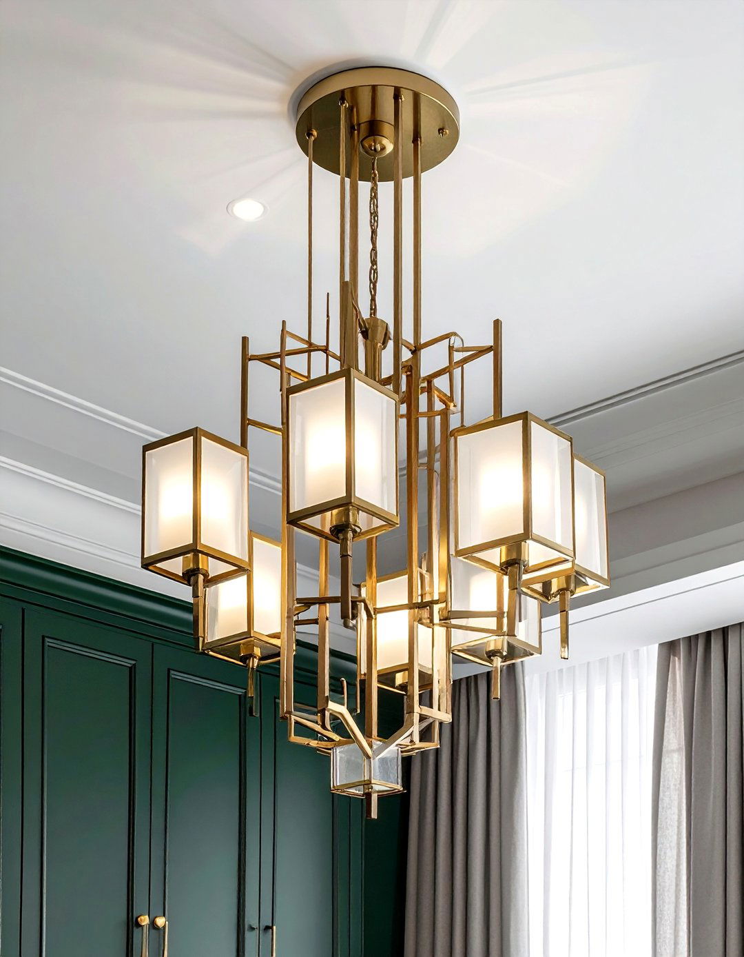 Art deco cluster pendant