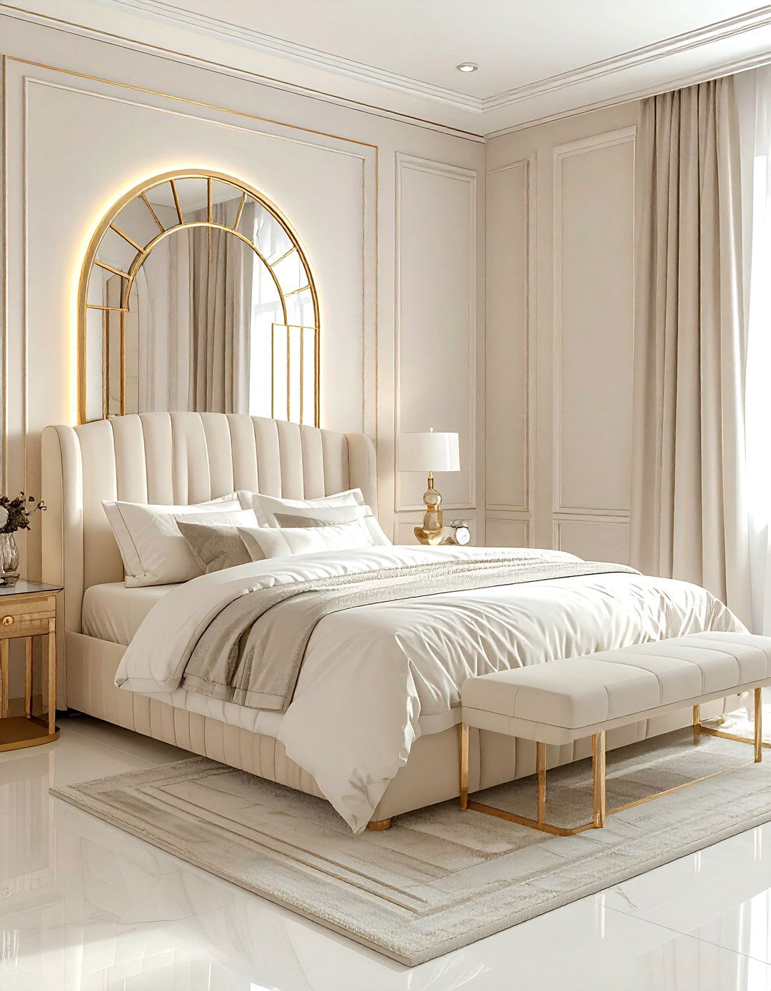 Art deco cream bedroom - 30 contemporary cream bedroom ideas