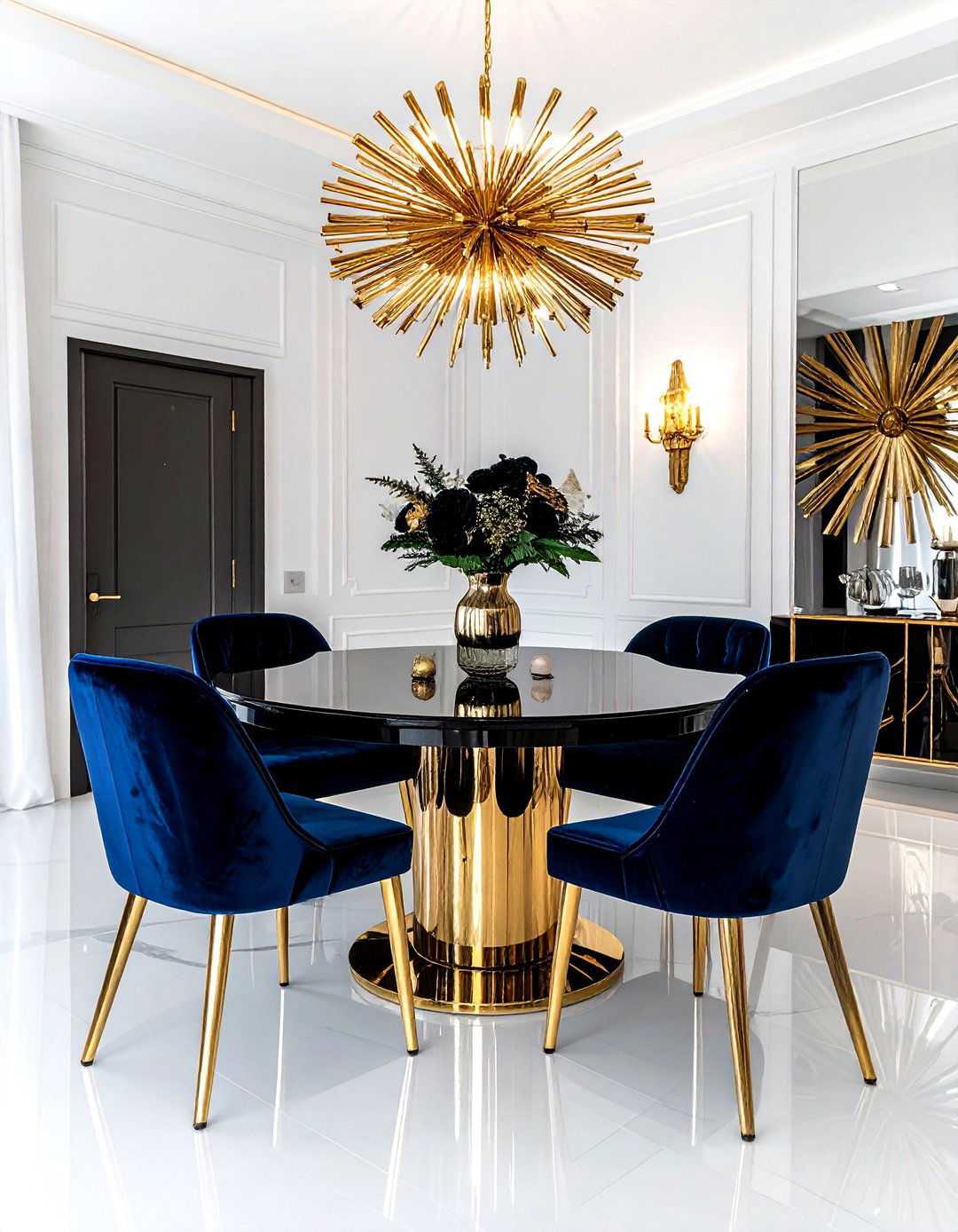 Art deco dining room - 30 villa dining room ideas