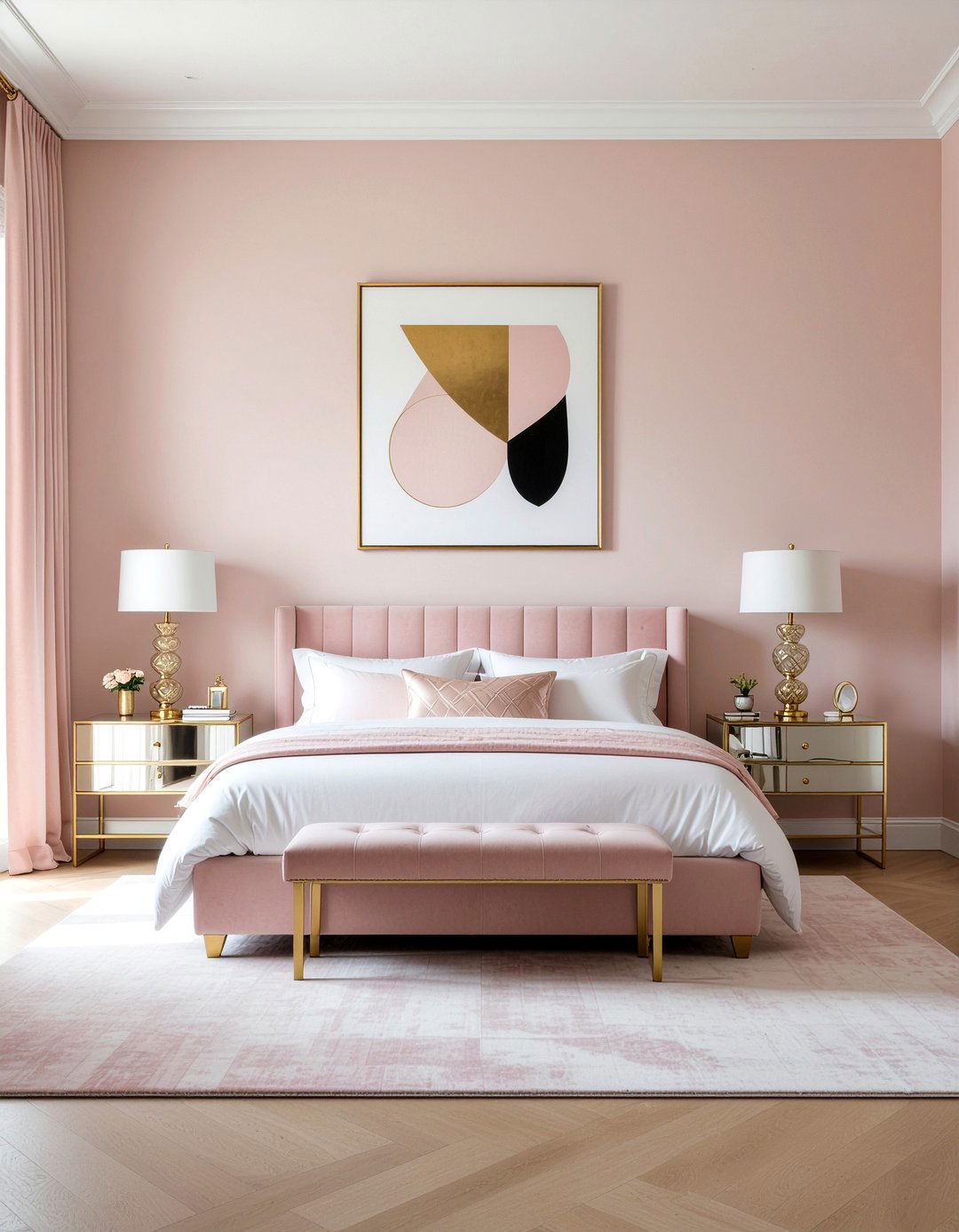 Art deco dusty pink bedroom - 30 bedroom dusty pink walls