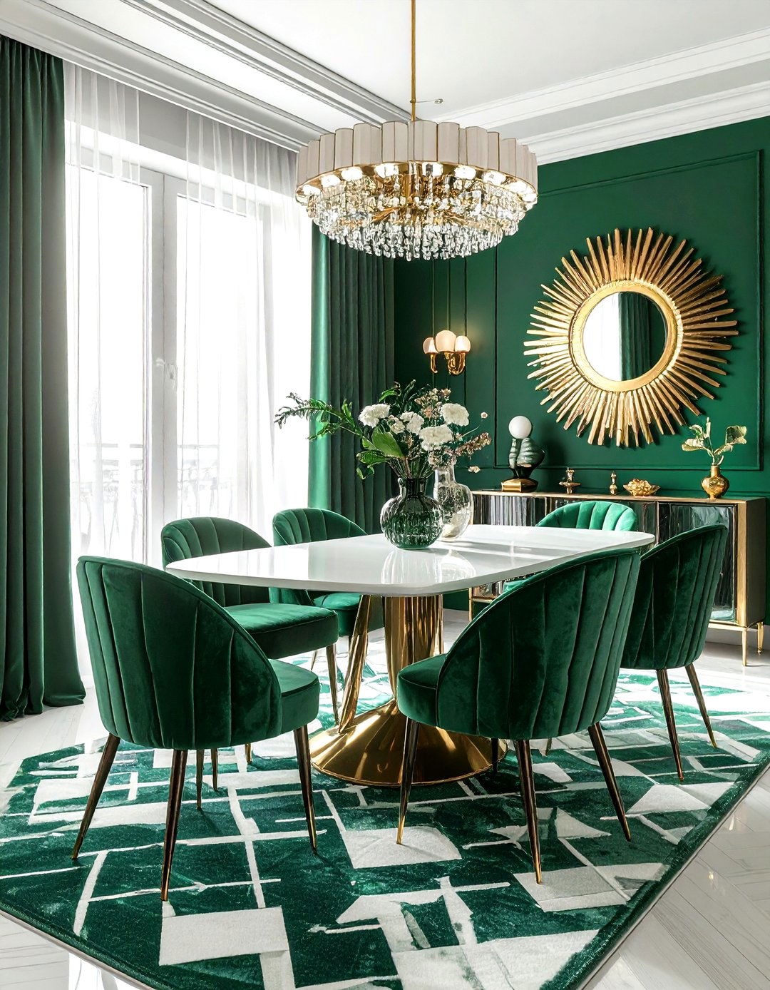 Art deco emerald dining room - 30 emerald dining room ideas