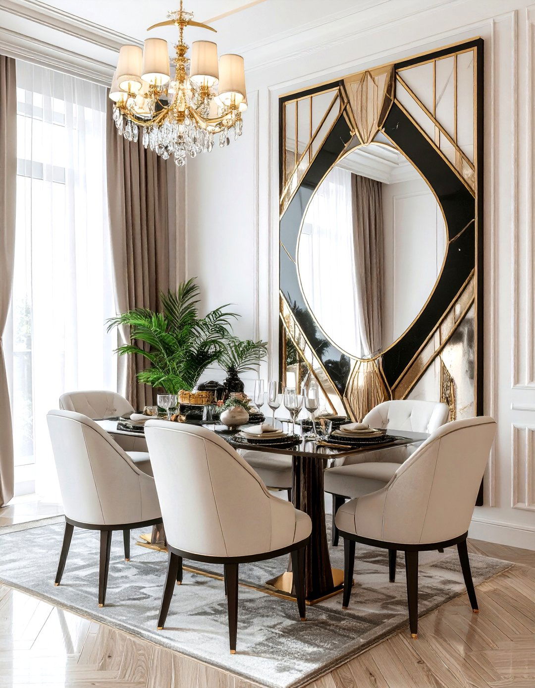 Art deco floor mirror - 30 floor mirror dining room ideas