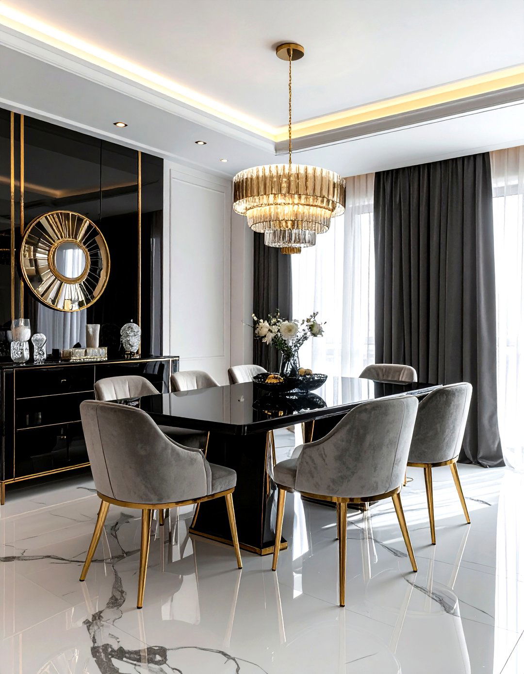 Art deco flush mount light - 30 flush mount dining room light ideas