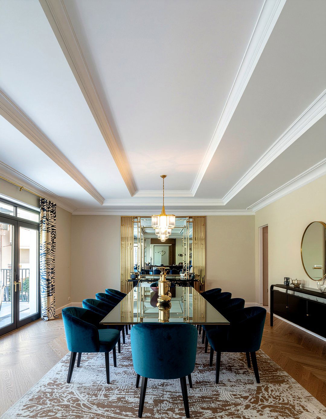 Art deco stepped coving - 30 dining room cornice ideas