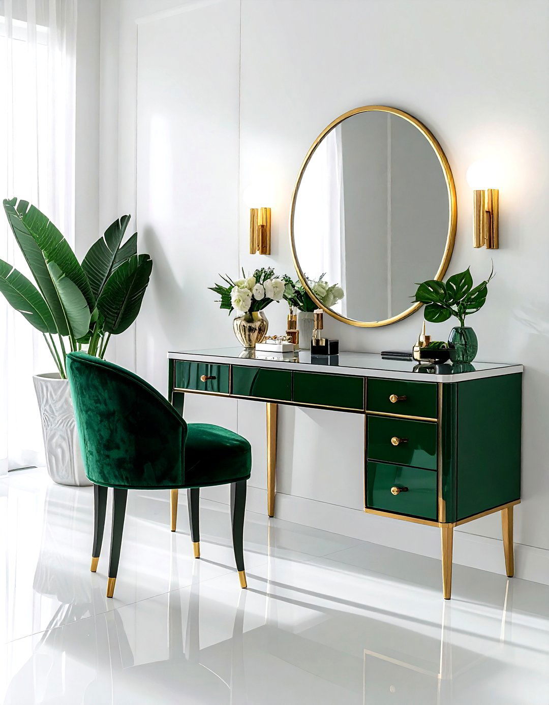 Art deco vanity - 30 ideal decor ideas