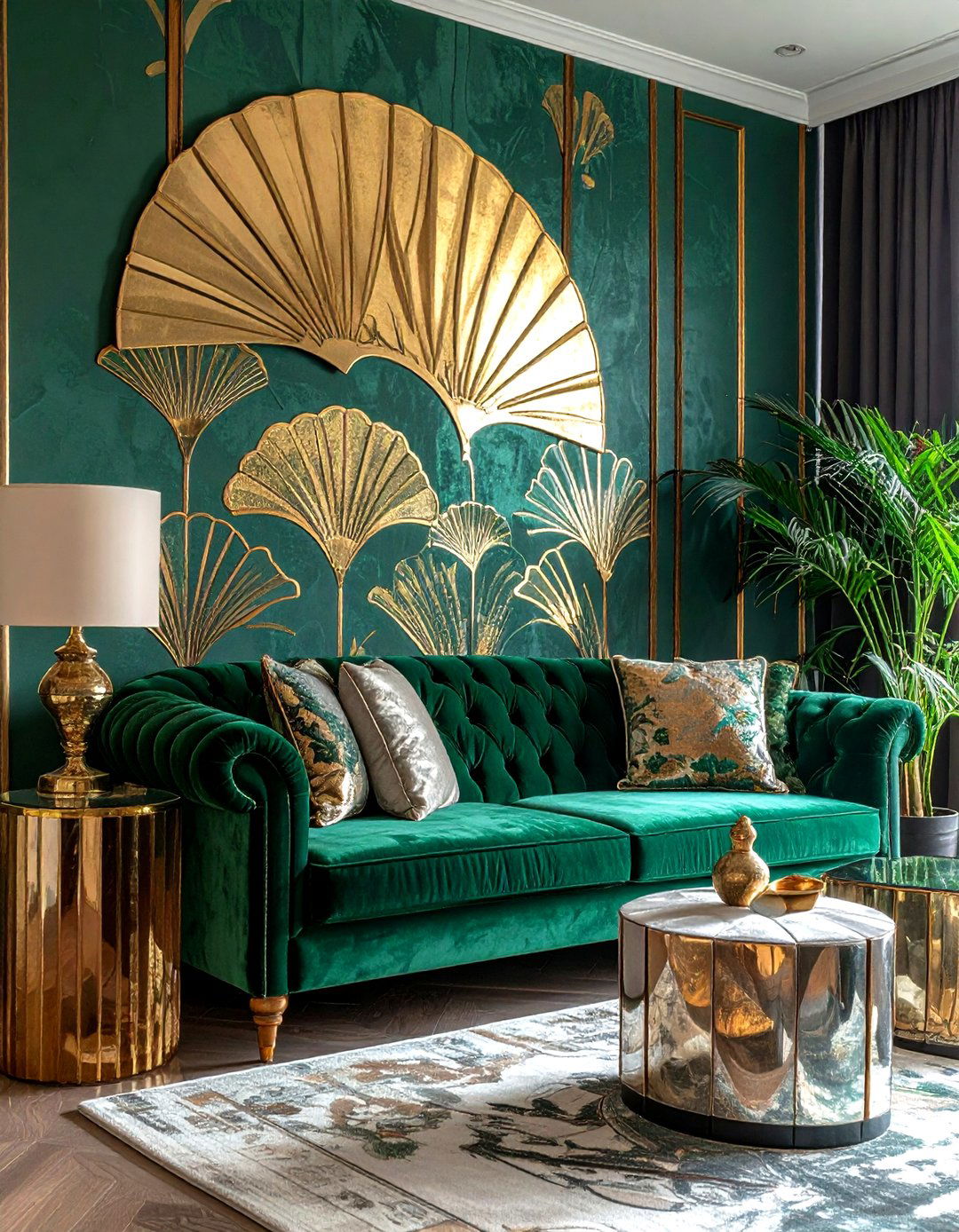 Art deco wallpaper - 30 living room wallpapers